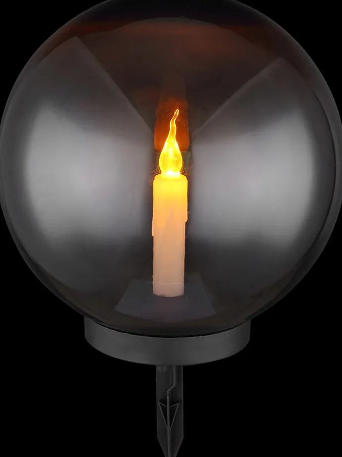 LED-Solar-Gartenstecker in Schwarz - (H)38,5 cm