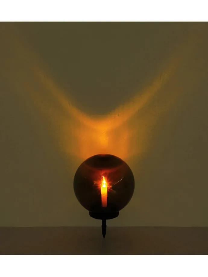 LED-Solar-Gartenstecker in Schwarz - (H)38,5 cm