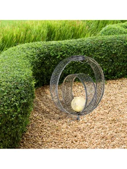 LED-Solar-Gartenstecker in Silber - (B)30 x (H)42 x (T)20 cm