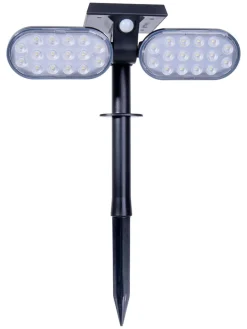 LED-Solar-Gartenstecker "Paco" in Schwarz - (B)23 x (H)32 cm