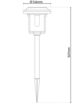 LED-Solar-Gartenstecker 