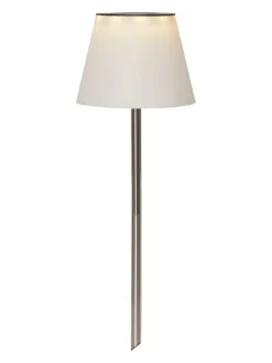 LED-Solar-Gartenstecker "Solini" in Silber/ Weiß