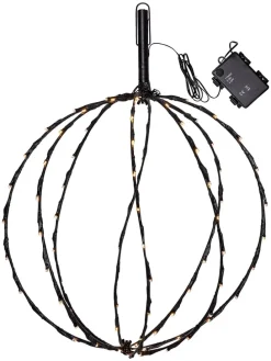 LED-Solar-Gartenstecker "Sphere" in Schwarz - (B)40 x (H)54 cm