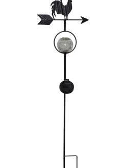 LED-Solar-Gartenstecker "Windy" in Schwarz - (H)81 cm