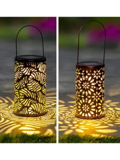 LED-Solar-Laterne in Kupfer - (H)18 x Ø 10 cm