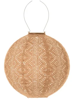 LED-Solarlaterne ''Lace Rond'' in Apricot - Ø 30 cm