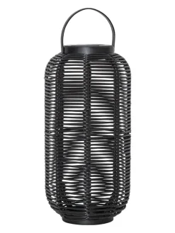 LED-Solar-Laterne "Runda" in Schwarz - (H)30 x Ø 15 cm