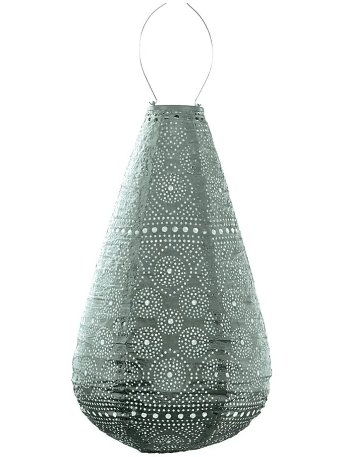 LED-Solarlaterne ''Spectare Drop'' in Grün - (H)48 x Ø 28 cm