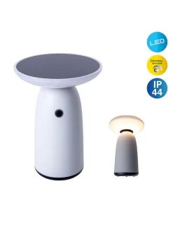 LED-Solarleuchte "Ada" in Weiß - (H)22,5 x Ø 16 cm