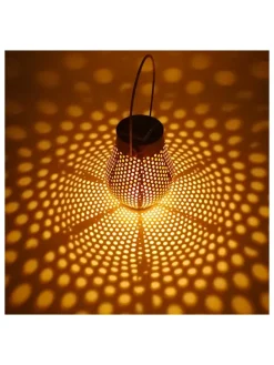 LED-Solarleuchte "Doty" in Braun - (H)17 x Ø 13 cm