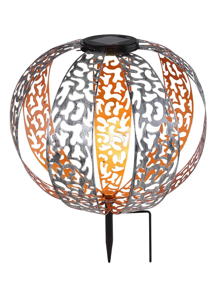 LED-Solarleuchte in Grau - (H)41 x Ø 30 cm