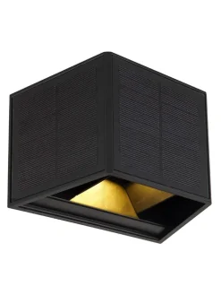 LED-Solarleuchte in Schwarz - (B)15,4 x (H)9,9 cm