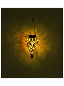 LED-Solarleuchte in Schwarz - (H)50 x Ø 13,5 cm