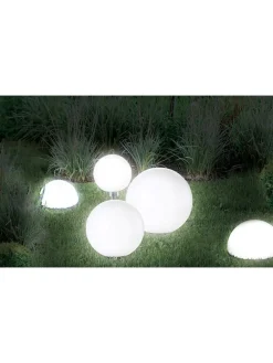 LED-Solarleuchte in Weiß - (H)10 cm - Ø 30 cm