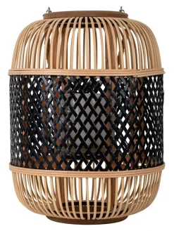 LED-Solarleuchte "Korbinian" in Beige/ Schwarz - (H)38 x Ø 27 cm