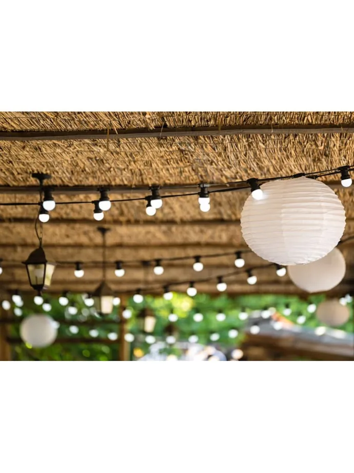 LED-Solar-Lichtergirlande "Party" in Warmweiß - (L)570 cm