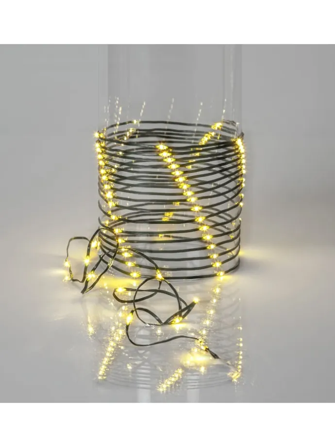 LED-Solarlichterkette "Dew Drop Micro" in Schwarz - (L)7,4 m