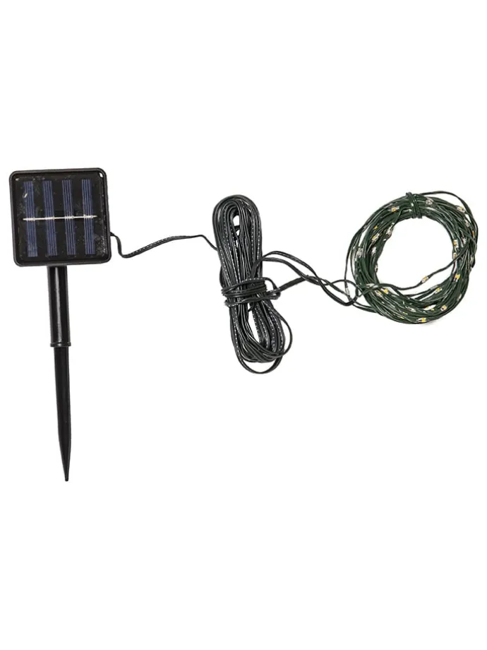 LED-Solarlichterkette "Dew Drop Micro" in Schwarz - (L)7,4 m