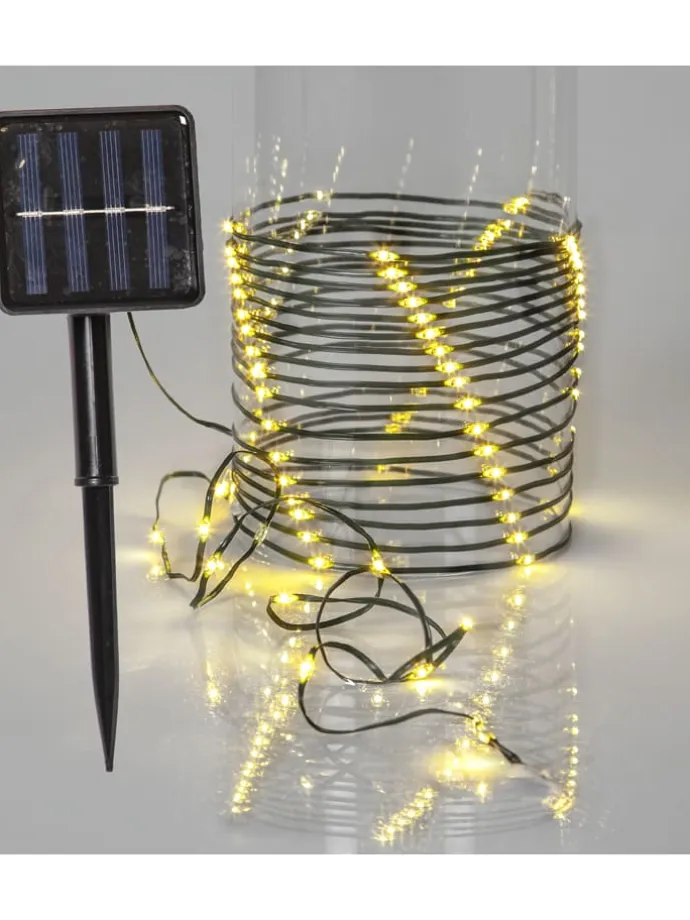 LED-Solarlichterkette "Dew Drop Micro" in Schwarz - (L)7,4 m