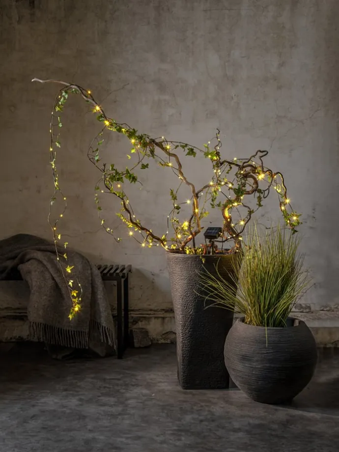 LED-Solarlichterkette "Dew Drop Micro" in Schwarz - (L)7,4 m