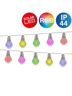 LED-Solar-Lichterkette "Linda" in Bunt - (L)370 cm