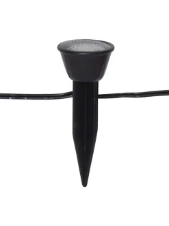 LED-Solar-Lichterkette "Mini Spot" in Schwarz - (L)210 cm