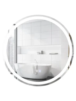 LED-Spiegel in Silber