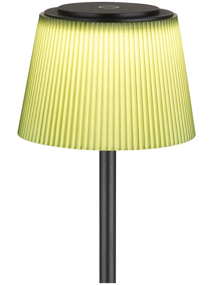 LED-Standleuchte in Schwarz/ Dunkelgrün - (H)120 cm