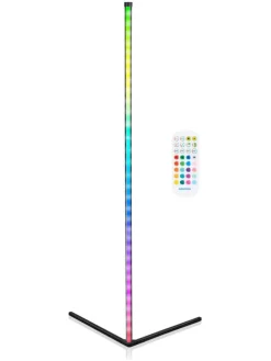 LED-Standleuchte in Schwarz - (B)43 x (H)140 cm