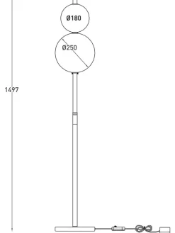 LED-Standleuchte "Nova" - EEK E (A bis G) - (H)149 x Ø 25 cm