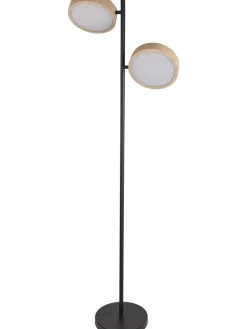 LED-Standleuchte "Tassa" in Hellbraun/ Schwarz - EEK F (A bis G)