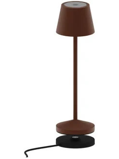 LED-Tischleuchte in Braun - (H)20 x Ø 7,5 cm