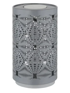 LED-Tischleuchte "Amiyah" in Grau - (H)14 x Ø 8 cm