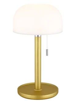 LED-Tischleuchte in Gold/ Weiß - (H)28 x Ø 11 cm