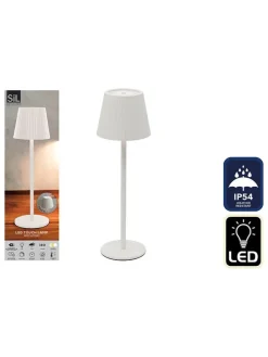 LED-Tischleuchte in Weiß - (H)36 cm - Ø 11 cm