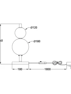 LED-Tischleuchte "Nova" in Chrom - EEK E (A bis G)