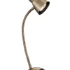 LED-Tischleuchte "Nuova" in Hellbraun/ Gold - (H)44 cm