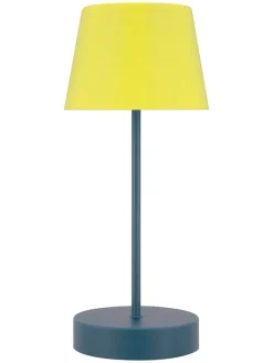 LED-Tischleuchte "Oscar" in Gelb/ Petrol - (H)33,5 x Ø 14,5 cm
