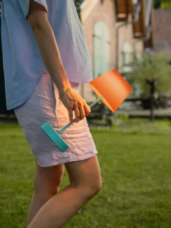 LED-Tischleuchte "Oscar" in Orange/ Mint - (H)33,5 x Ø 14,5 cm