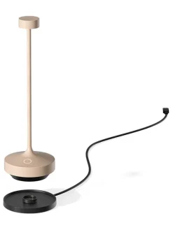 LED-Tischleuchte "Ruby" in Creme - (H)22 x Ø 7,5 cm