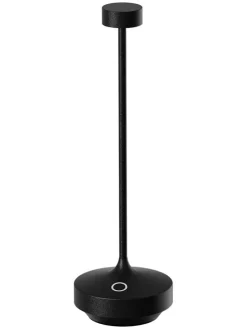 LED-Tischleuchte "Ruby" in Schwarz - (H)22 x Ø 7,5 cm