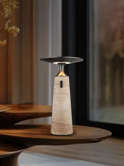 LED-Tischleuchte ''Travertin'' - EEK F (EEK A bis G) - (H)33,6 x Ø 20 cm