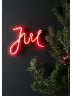 LED-Wanddekoration "New York" in Rot - (B)45 x (H)32 cm