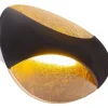 LED-Wandleuchte "Alexandra" in Schwarz/ Gold - (B)21 x (H)15 cm