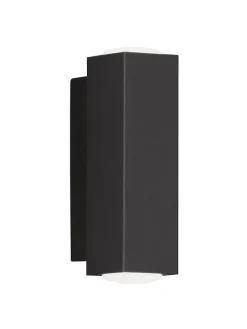 LED-Wandleuchte "Carlo" in Schwarz - (B)4 x (H)13 x (T)6 cm