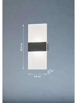 LED-Wandleuchte in Weiß - (B)22,5 x (H)9,6 cm