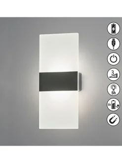 LED-Wandleuchte in Weiß - (B)22,5 x (H)9,6 cm