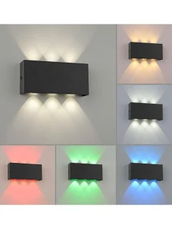 LED-Wandleuchte "Lola Carla" in Schwarz - (B)17 x (H)8 x (T)4 cm