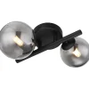 LED-Wandleuchte "Riha" in Schwarz - (L)24 x (B)25 x (H)12,5 cm