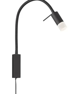 LED-Wandleuchte "Seng" in Schwarz - (H)40 cm
